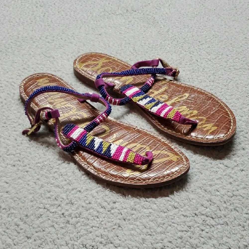 Sam Edelman Women's Multicolor Strappy Sandals Size 7.5